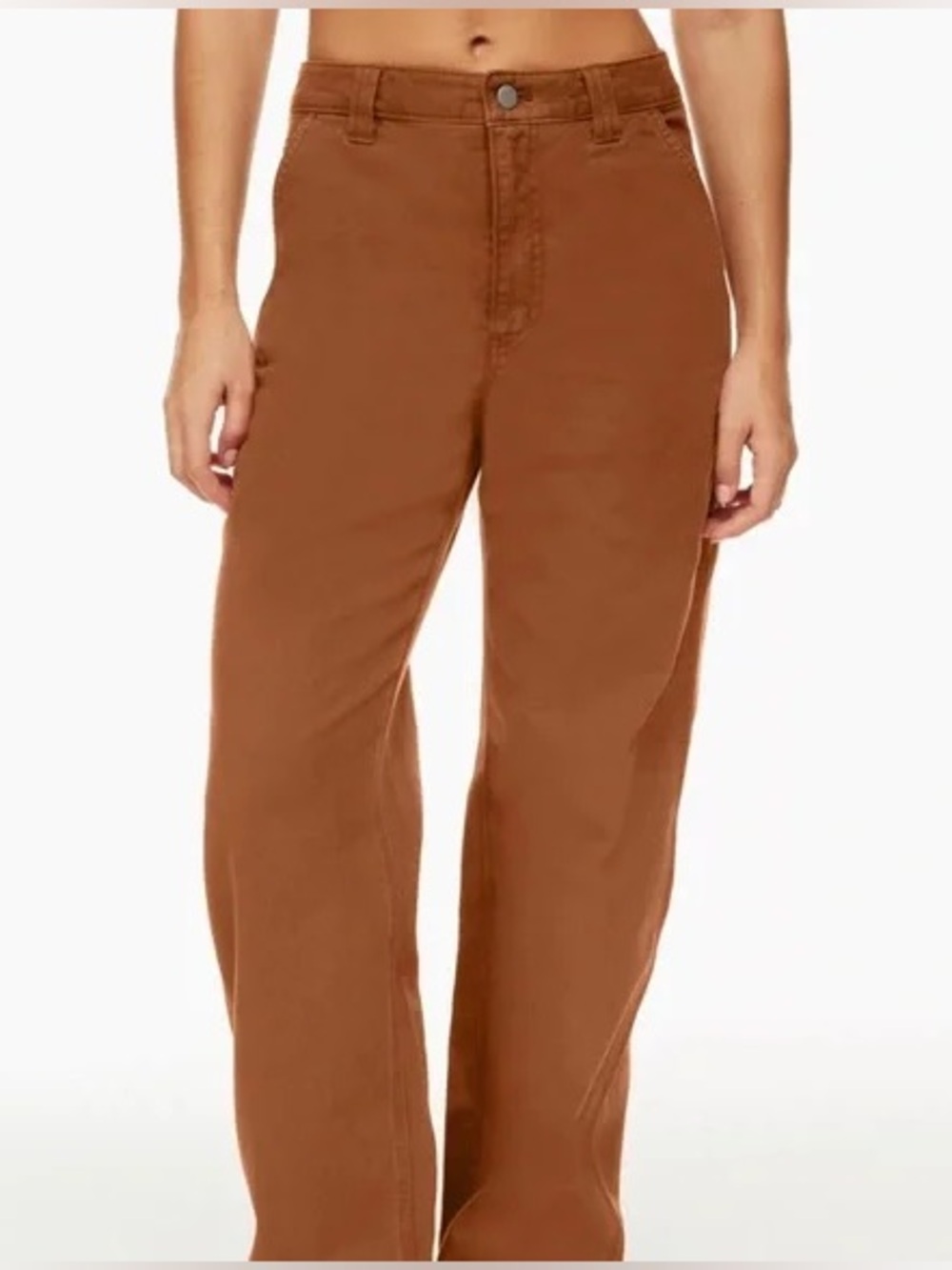 TNA Greenwich high-waisted pants size 10 in “warm umber”
